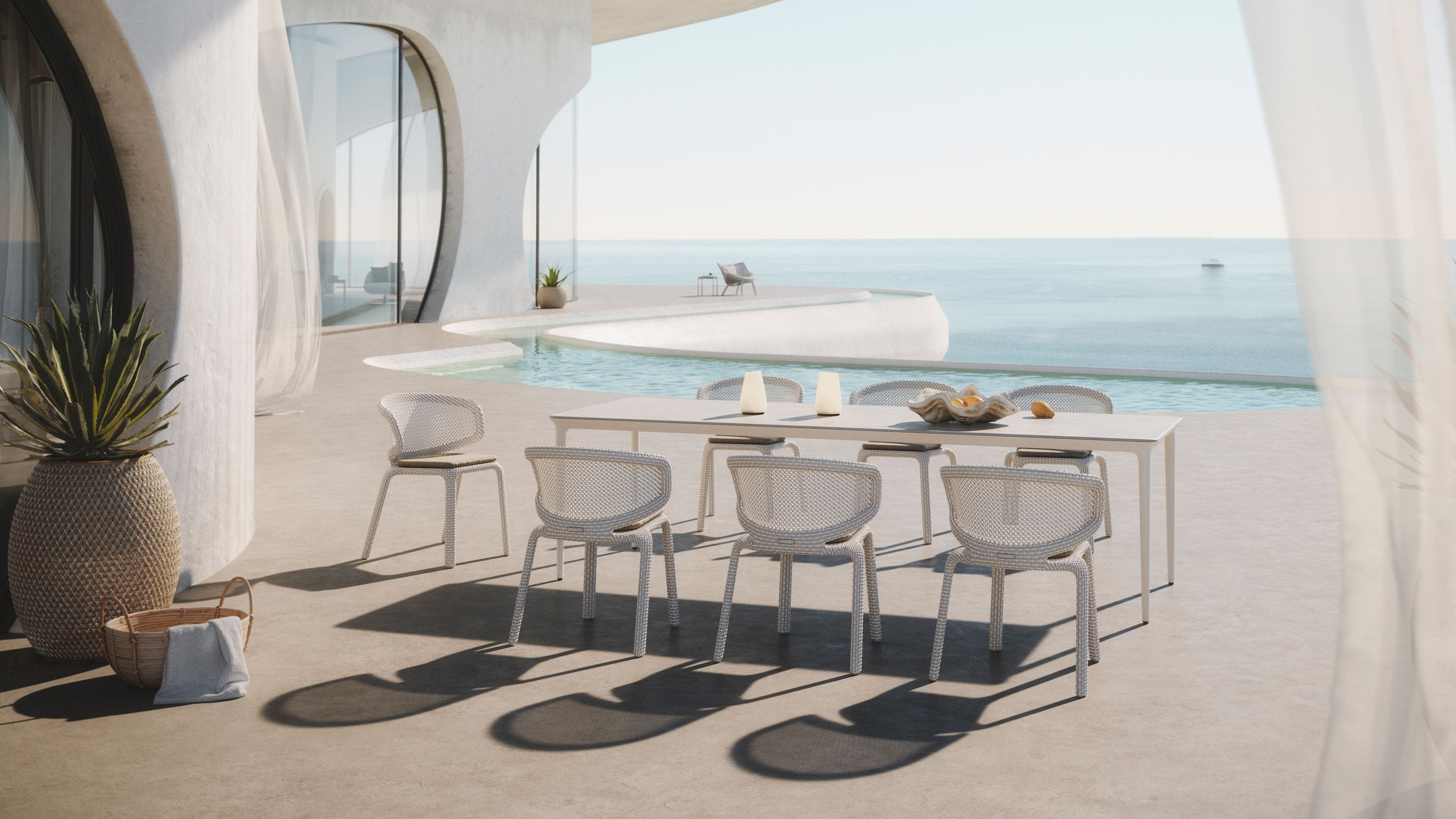 DEDON collections SEASHELL NUO with EcoCycle Fiber